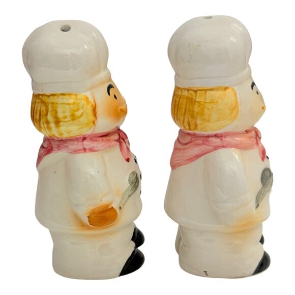 Vintage Artmark Chef Cook Salt And Pepper Shakers Ceramic Made In Taiwan MIB - Picture 8 of 10